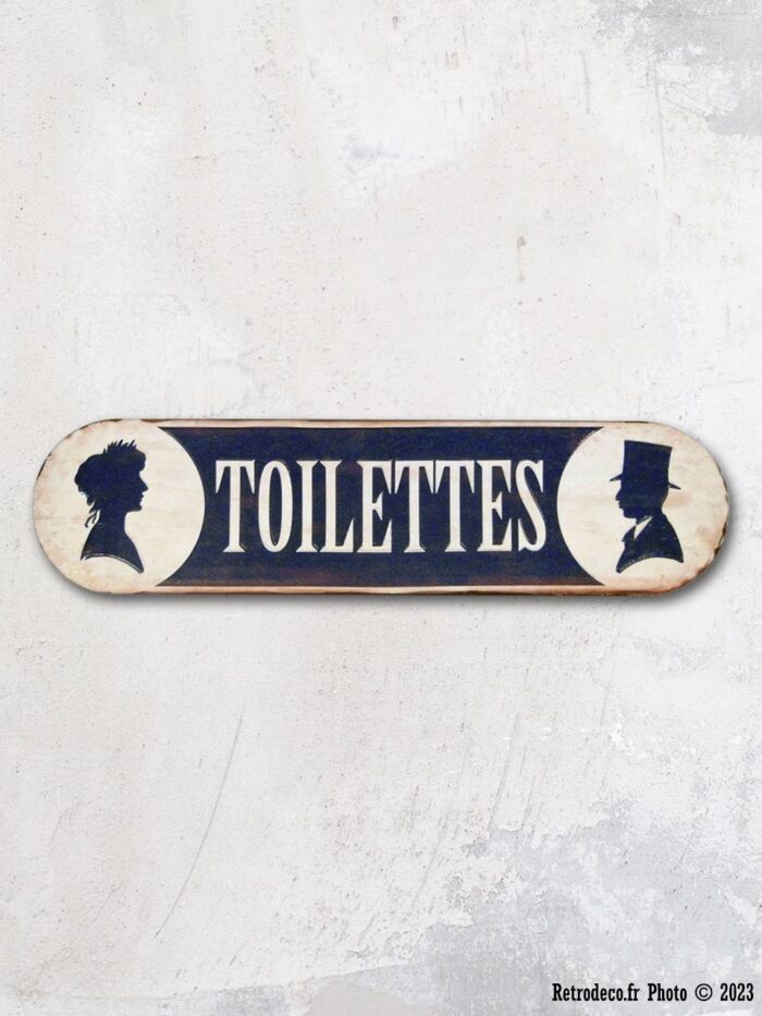 Plaque décorative Toilettes Femme Homme Antic Line