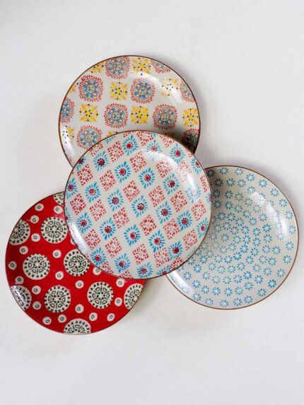 Set de 4 assiettes plates Bohemian Chehoma