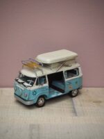 Miniature Combi VW blue flower déco vintage Chehoma