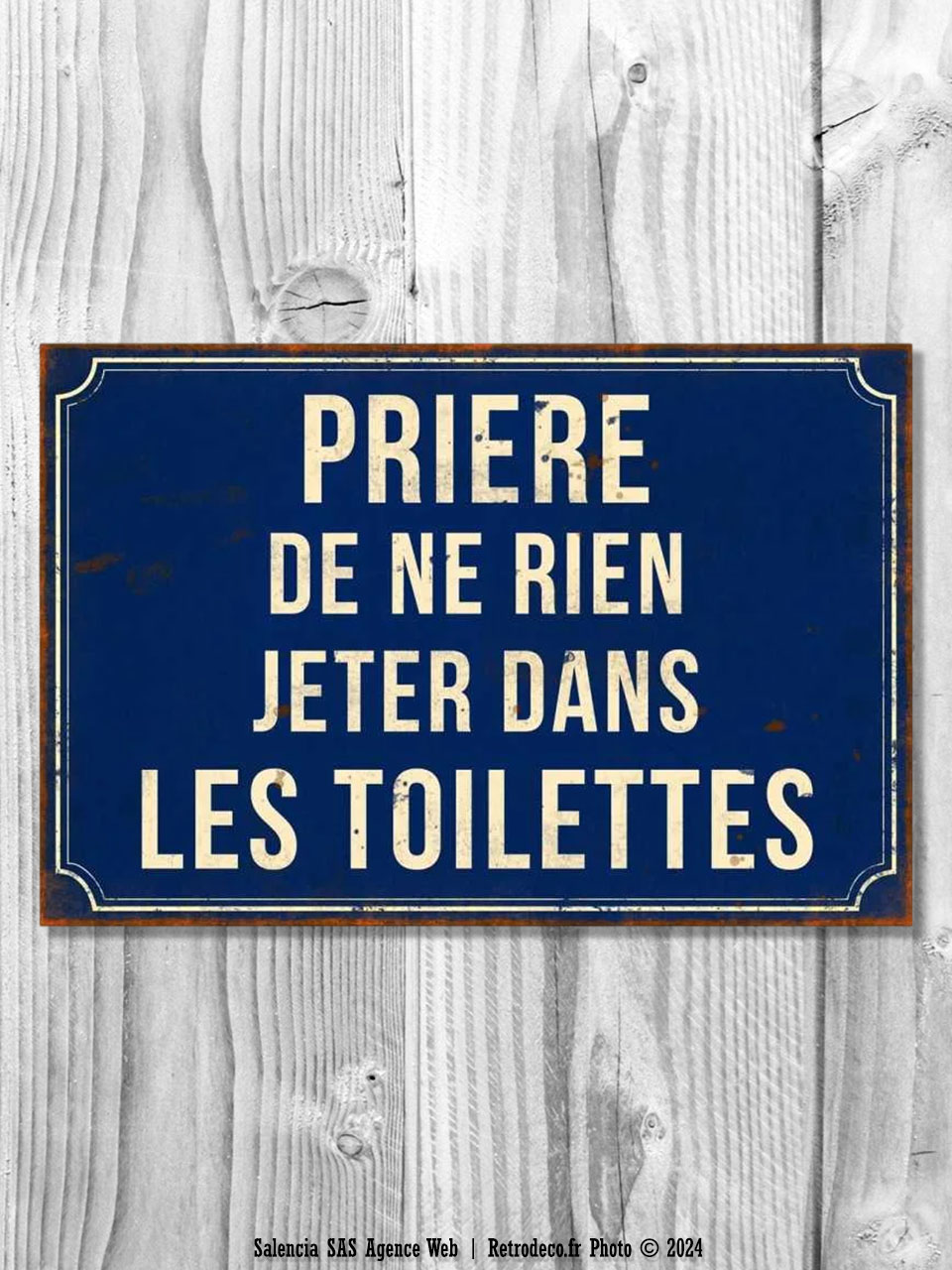 Plaque prière de ne rien jeter Antic Line