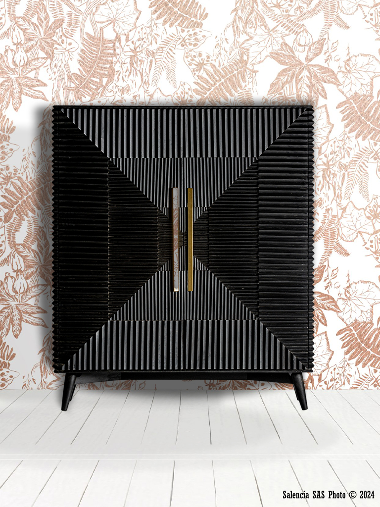 Armoire Plissé Wood Black Vical