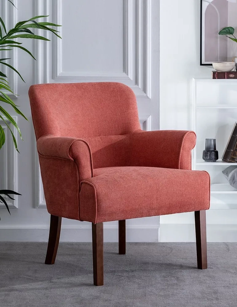 Fauteuil Kristo rouge tuile Ixia