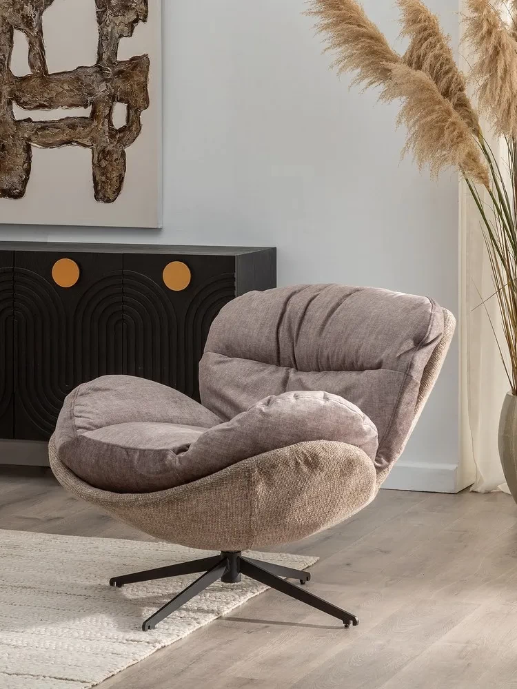 Fauteuil Plume taupe Ixia