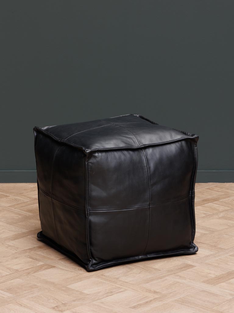 Pouf noir Marceau CHehoma