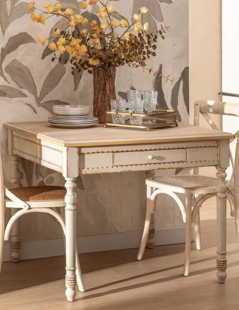 Table Estandeuil pin beige Ixia