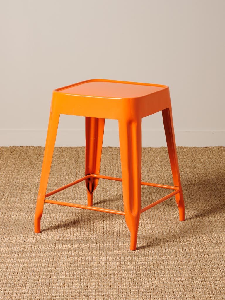 Tabouret laqué orange Jammin Chehoma