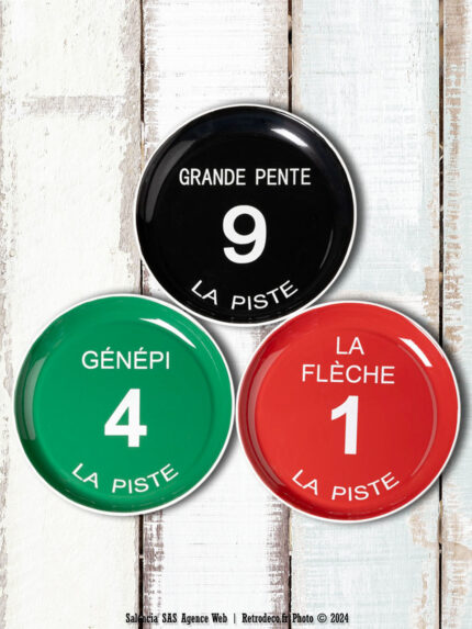 Set de 3 plateaux pistes de ski Chehoma