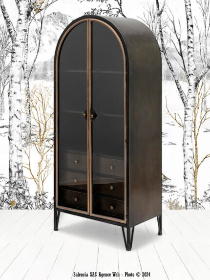 Armoire Walton 2 portes 6 tiroirs Chehoma