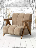 Fauteuil taupe Posey Ixia