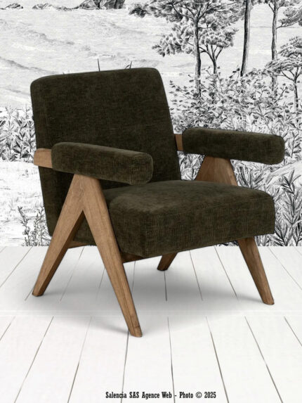 Fauteuil vert Nika Ixia