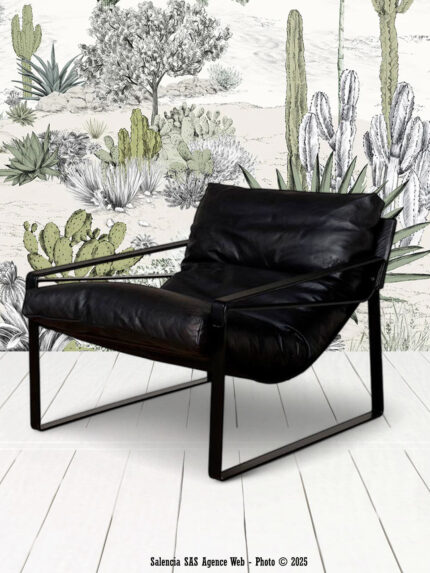 Fauteuil noir Gabor Chehoma